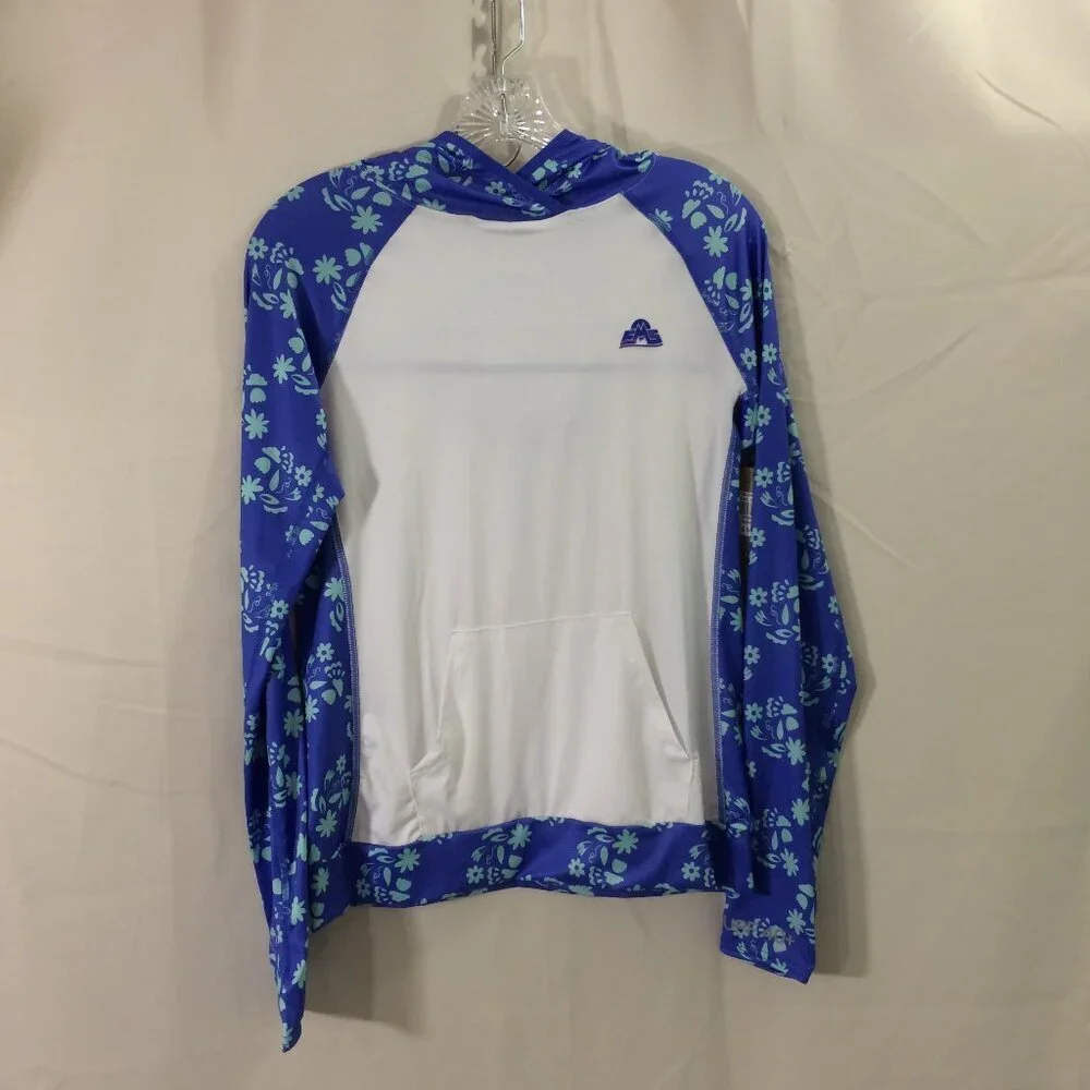 NEW Eastern Mountain EMS Hoodie Lightweight Sea Spray White Blue Size XS